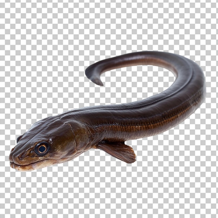 PSD peixe-anguia em fundo branco