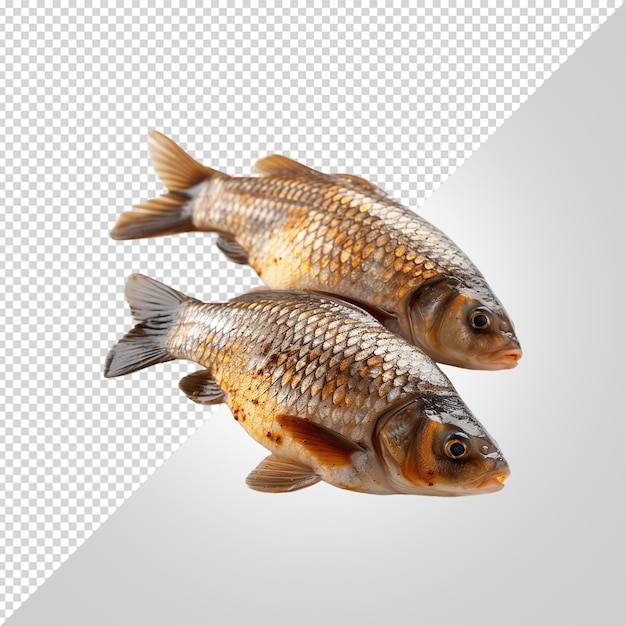 PSD peixe carpa em fundo branco