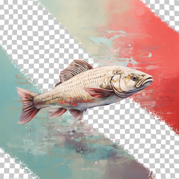 PSD peixe-vermelho em fundo transparente