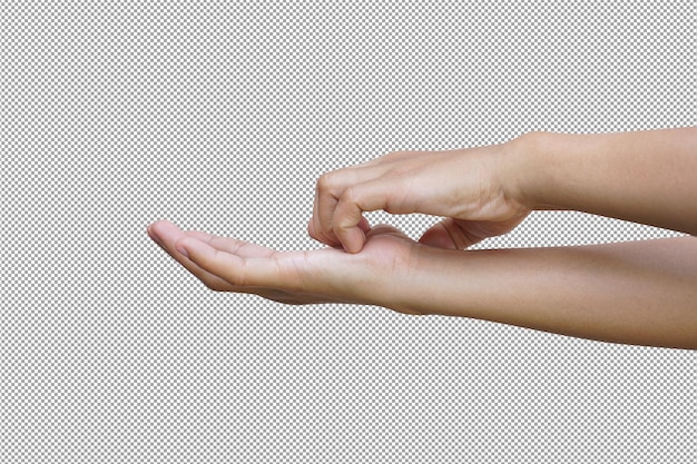 pelle pruriginosa della donna sulle mani