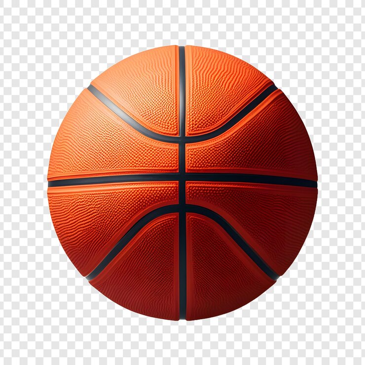 PSD una pelota de baloncesto se muestra con una franja negra y la palabra baloncesto en ella