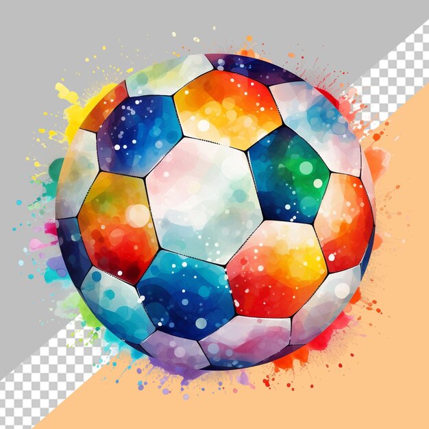 PSD pelota de fútbol en color agua