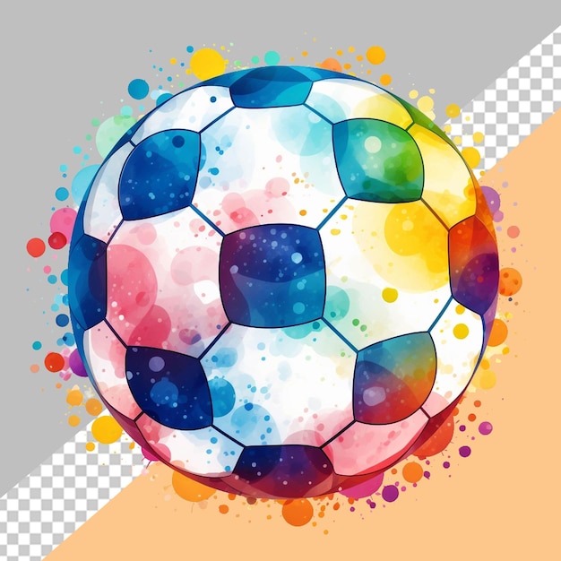 PSD pelota de fútbol en color agua