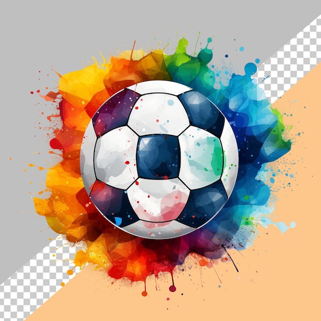 PSD pelota de fútbol en color agua