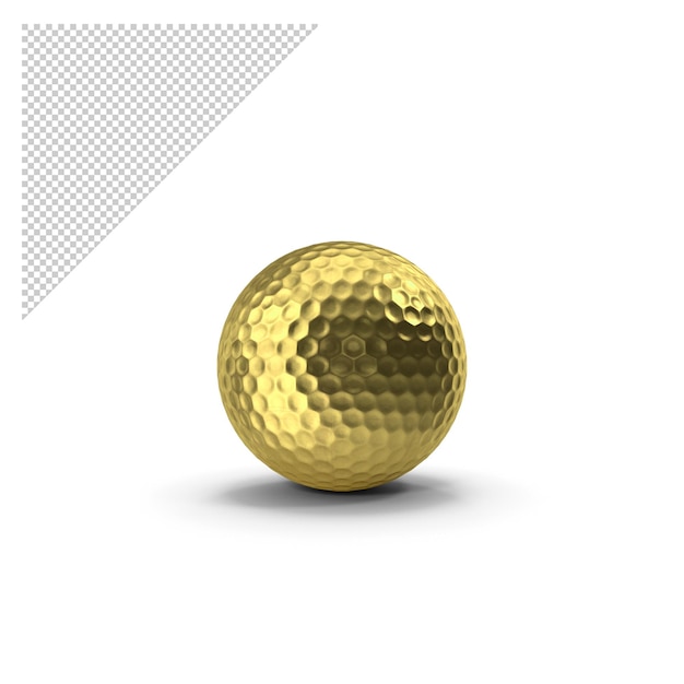 Pelota De Golf Dorada PNG