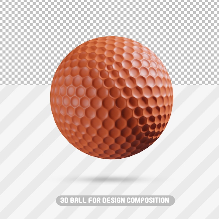 Pelota de golf realista 3d