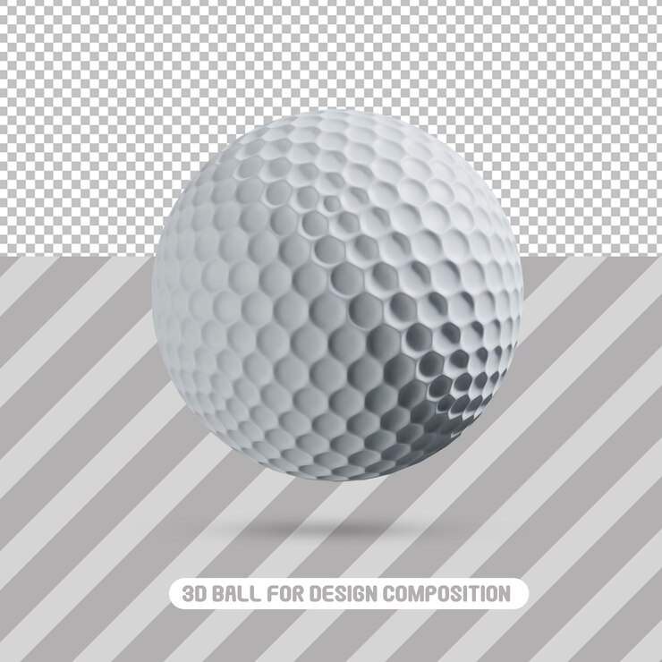 Pelota de golf realista 3d