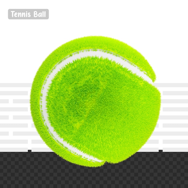 PSD pelota de tenis de renderizado 3d