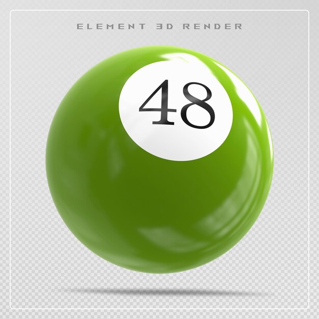 La pelota verde número 48