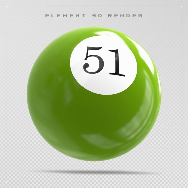 La pelota verde número 51