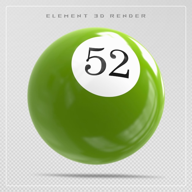 La pelota verde número 52