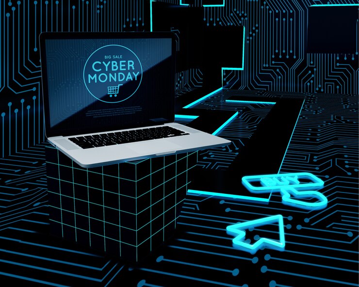 PSD penawaran obral laptop cyber monday