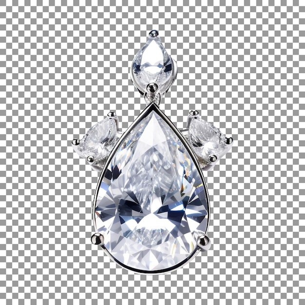 Pendant En Diamant De Luxe Isolé Sur Un Fond Transparent