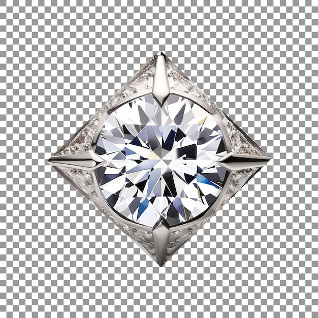 PSD pendente de diamante de luxo isolado sobre um fundo transparente