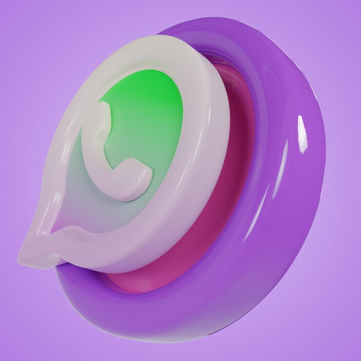PSD un pendiente morado y rosa con un círculo verde y blanco en el medio.