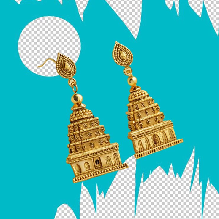 PSD pendientes de oro del templo
