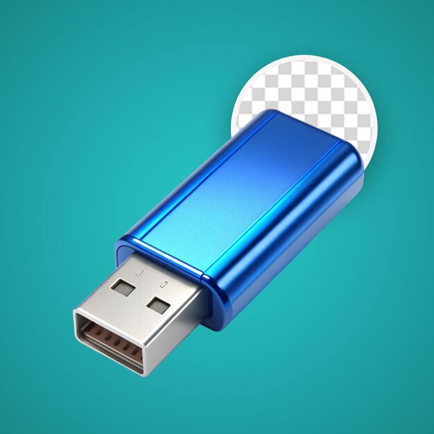 El pendrive está aislado en blanco.