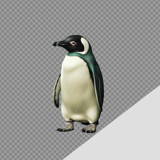 PSD penguin png isolé sur un fond transparent