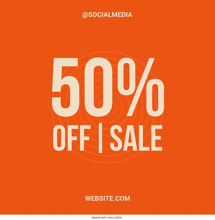 Penjualan 50% - Templat Postingan Instagram Desain PSD Promosi media sosial Tata letak Penjualan