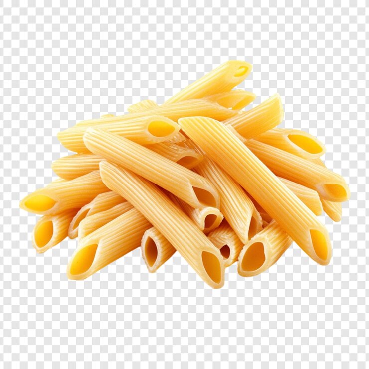 PSD penne pile de pâtes délicieux ingrédient de recette de nourriture italienne