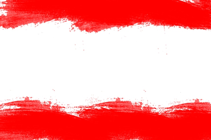 PSD pennello rosso e sfondo bianco astratto