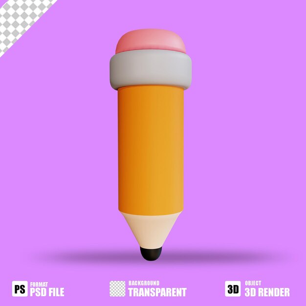 Pensil ikon 3D 2 untuk pendidikan