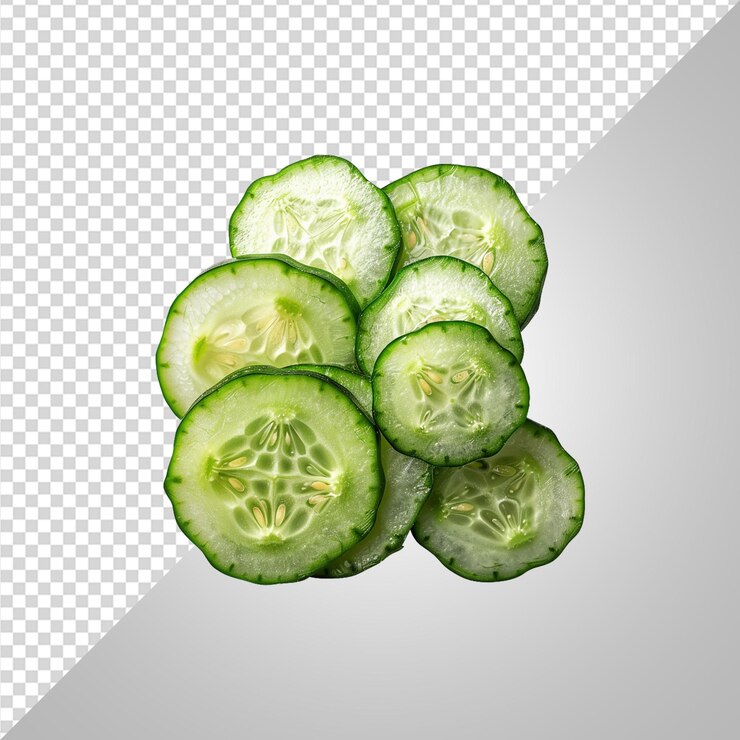 PSD pepino verde cortado png