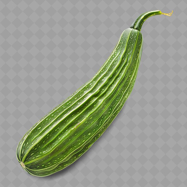 PSD un pepino verde se muestra en un fondo transparente