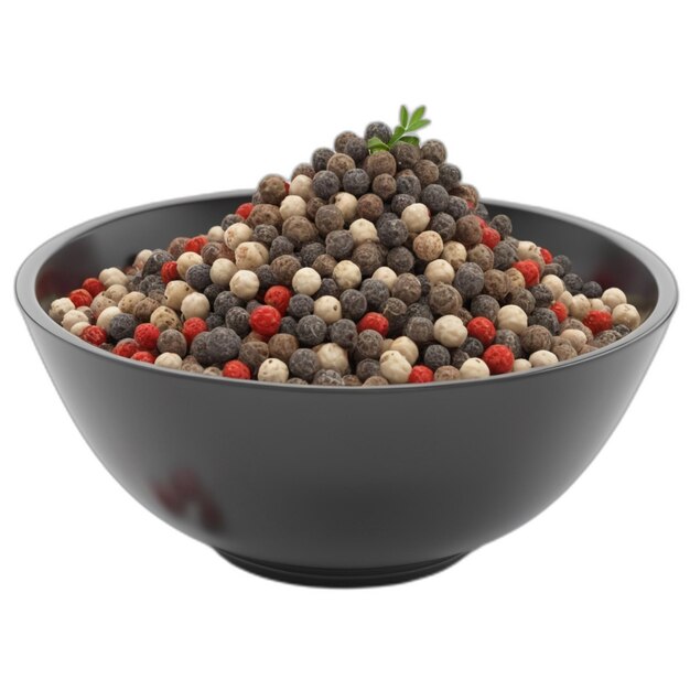 PSD des peppercorns sur un fond blanc