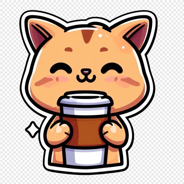 PSD peppy feline png sticker