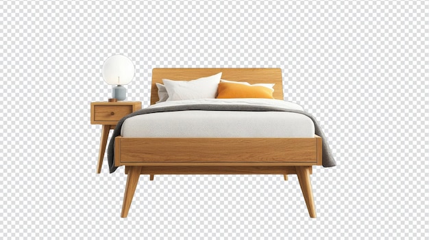Pequena mesa de madeira encantadora Perfeita para uso à beira da cama para um design aconchegante e funcional do quarto