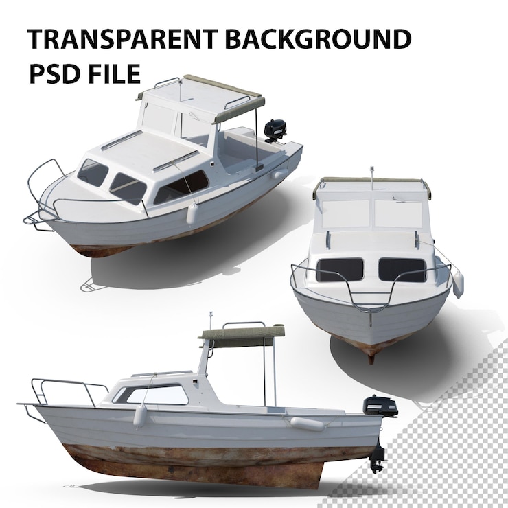 PSD pequeñas embarcaciones a motor png