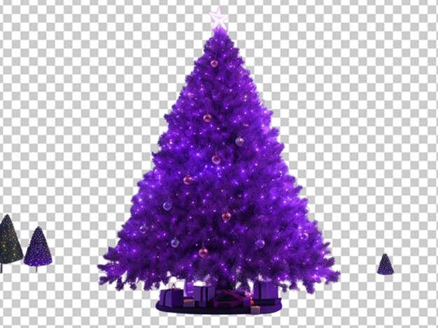 Pequeño árbol de Navidad rojo vibrante 3D