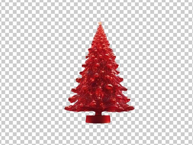 PSD pequeño árbol de navidad rojo vibrante