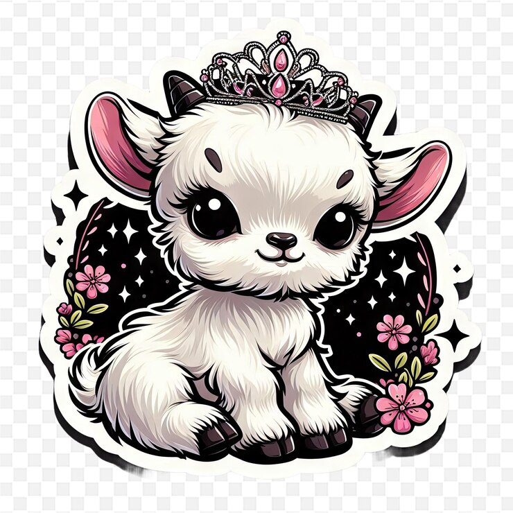 PSD un pequeño cachorro blanco con una corona en la cabeza