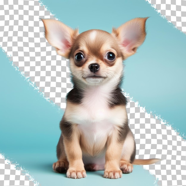 PSD pequeno cachorro chihuahua posando em um fundo transparente em um retrato