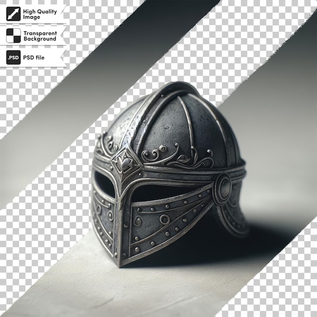 Pequeño casco medieval psd sobre un fondo transparente