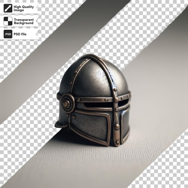 Pequeño casco medieval psd sobre un fondo transparente