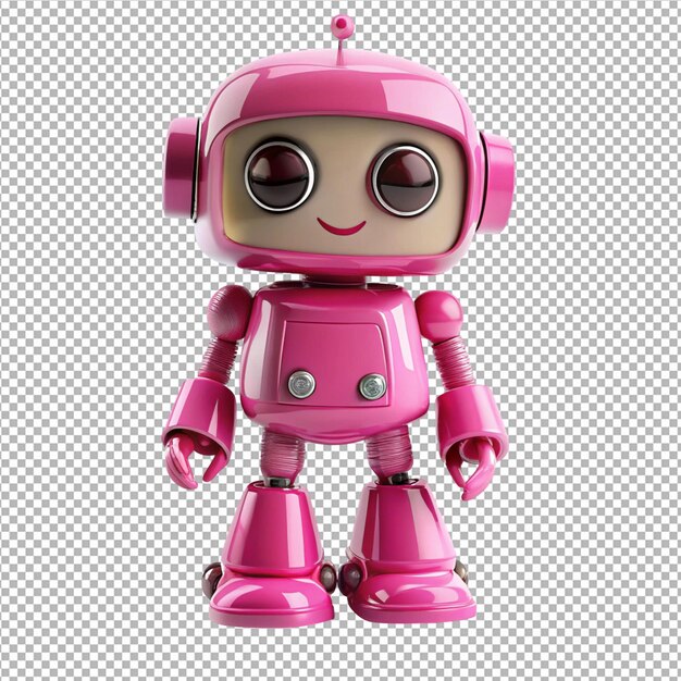 pequeño diseño de robot colorido aislado en fondo PNG