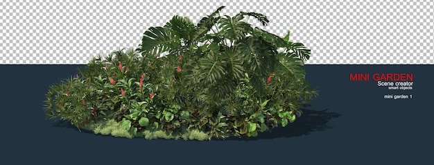 PSD pequeno jardim com muitas plantas