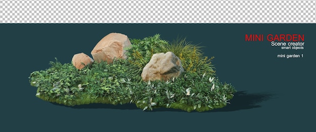 Pequeño jardín con muchas plantas