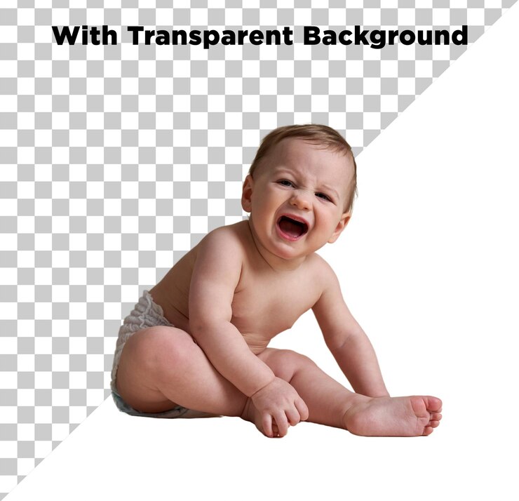 PSD el pequeño y lindo bebé png psd aislado en un fondo transparente