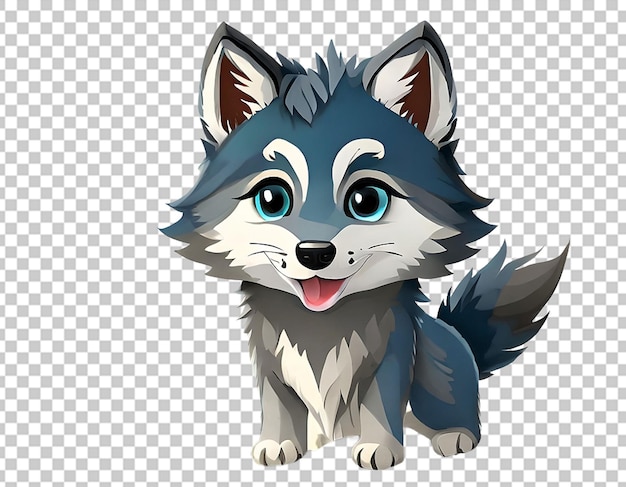 El pequeño lobo lindo en 3d