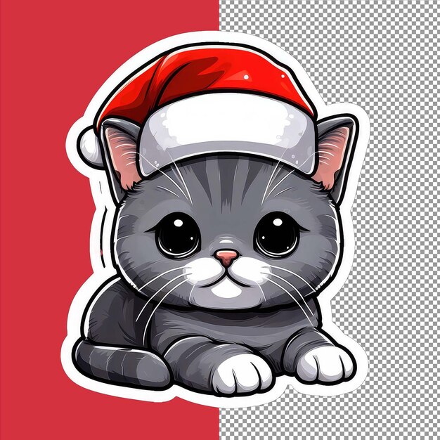 PSD el pequeño meowker de papá noel