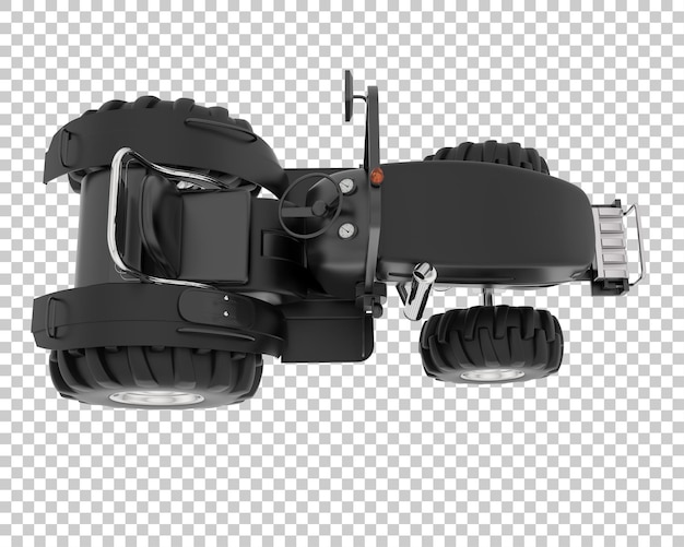 PSD pequeño tractor en la ilustración de renderizado 3d de fondo transparente