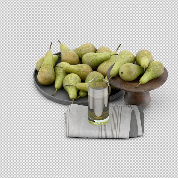 pêras 3D render