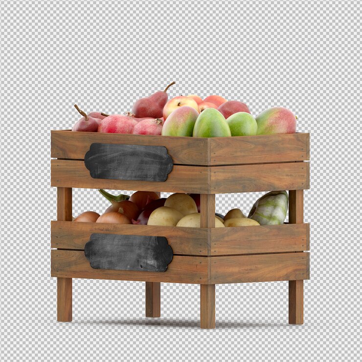 PSD peras maçãs manga 3d render