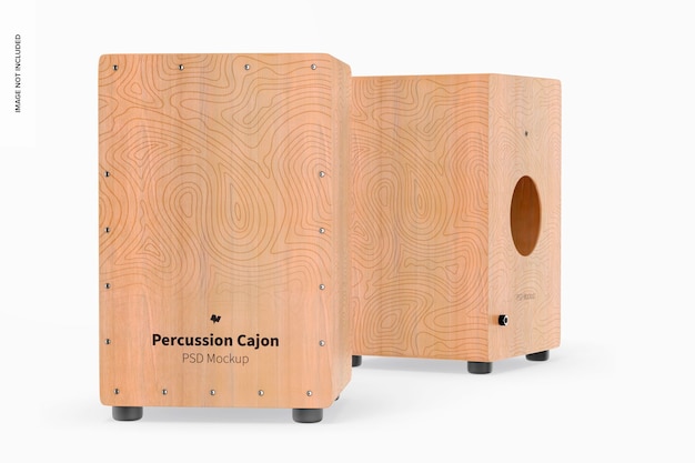 Percussion cajons mockup