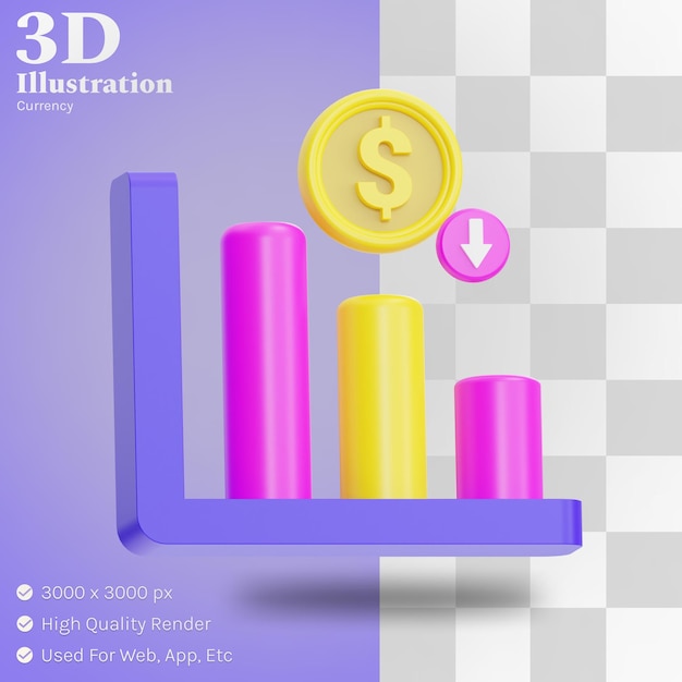 Pérdidas ilustración 3d