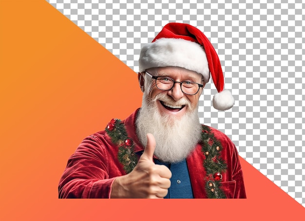 Un Père Noël Isolé Sur Un Fond Transparent Png